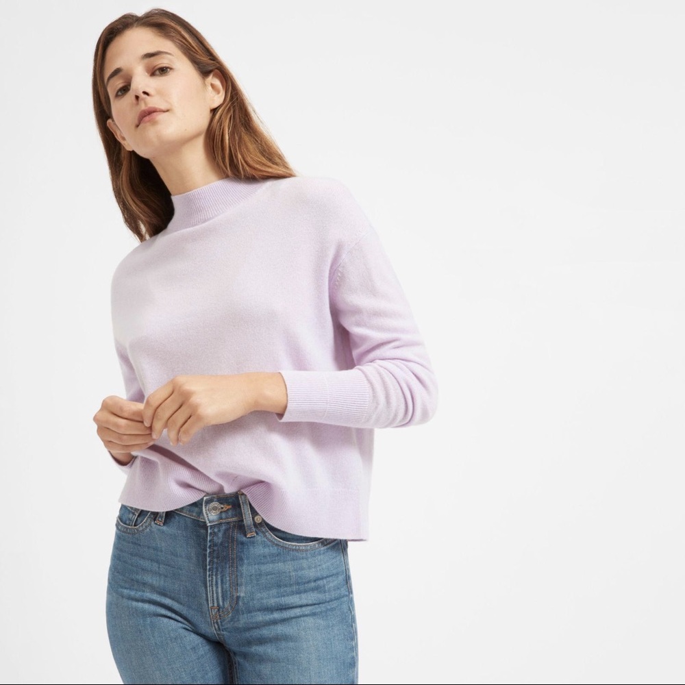 Everlane Cashmere Crop Mockneck